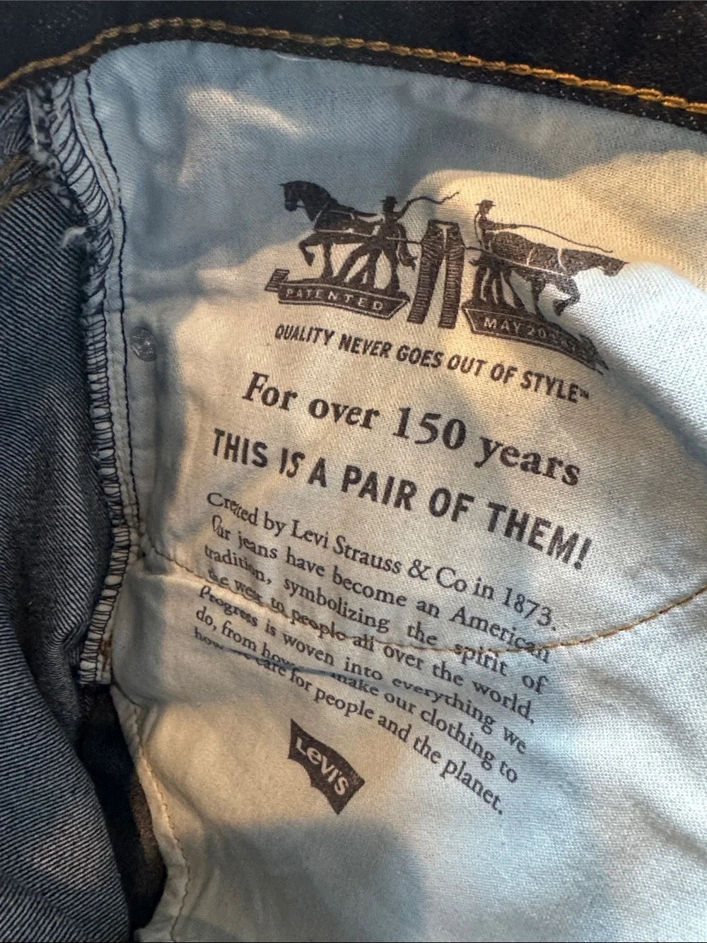 Levi's Indigo Straight Leg Jeans